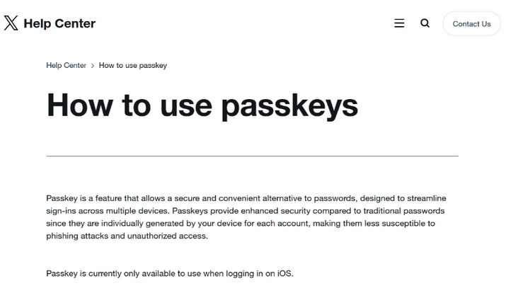 古浪苹果维修店铺分享iOS用户如何通过通行密钥(Passkey)登录 